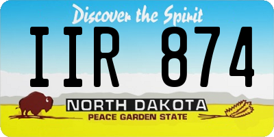 ND license plate IIR874