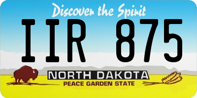 ND license plate IIR875