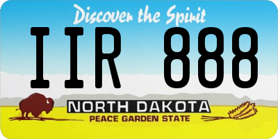 ND license plate IIR888