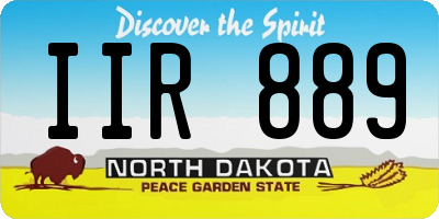 ND license plate IIR889