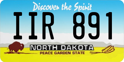 ND license plate IIR891