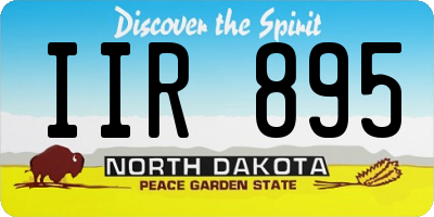 ND license plate IIR895