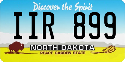 ND license plate IIR899