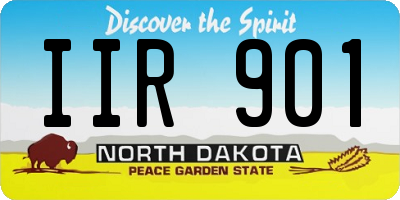 ND license plate IIR901