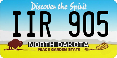 ND license plate IIR905
