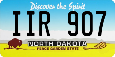 ND license plate IIR907