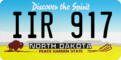 ND license plate IIR917