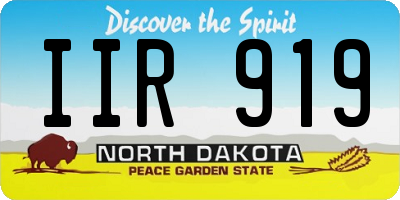 ND license plate IIR919