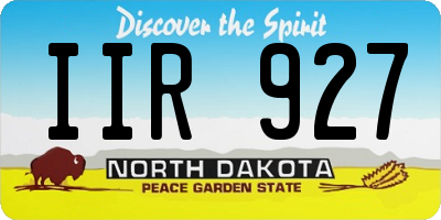 ND license plate IIR927