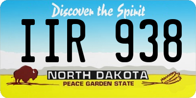 ND license plate IIR938