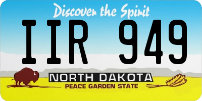 ND license plate IIR949