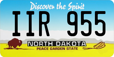 ND license plate IIR955