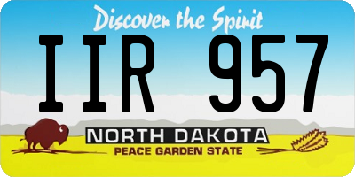 ND license plate IIR957