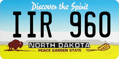 ND license plate IIR960