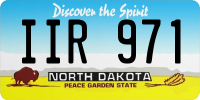 ND license plate IIR971