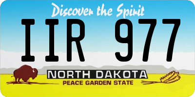 ND license plate IIR977