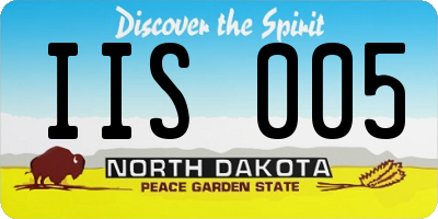 ND license plate IIS005