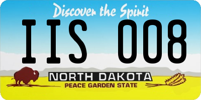 ND license plate IIS008