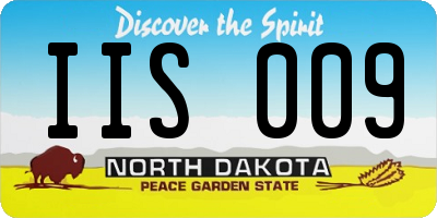 ND license plate IIS009