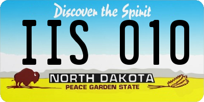 ND license plate IIS010
