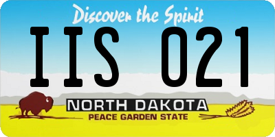 ND license plate IIS021