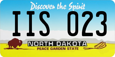 ND license plate IIS023