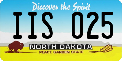 ND license plate IIS025