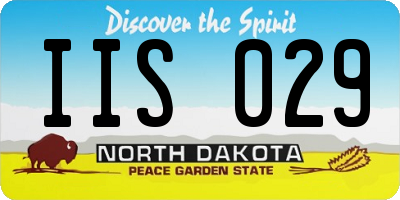 ND license plate IIS029