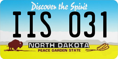 ND license plate IIS031