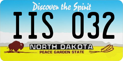ND license plate IIS032