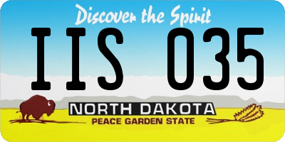 ND license plate IIS035