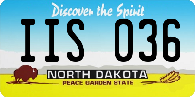 ND license plate IIS036