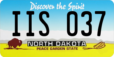 ND license plate IIS037