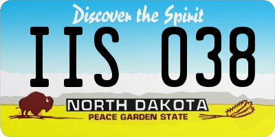 ND license plate IIS038