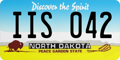 ND license plate IIS042