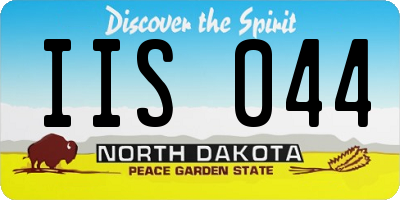 ND license plate IIS044