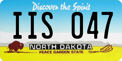 ND license plate IIS047