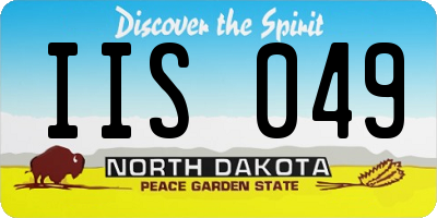 ND license plate IIS049