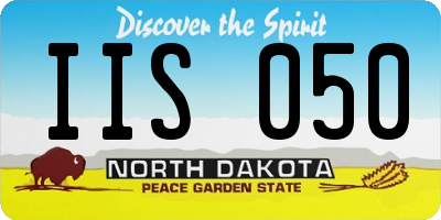 ND license plate IIS050