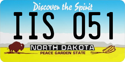 ND license plate IIS051