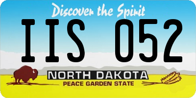 ND license plate IIS052