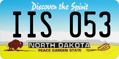 ND license plate IIS053