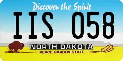 ND license plate IIS058