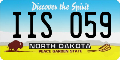 ND license plate IIS059