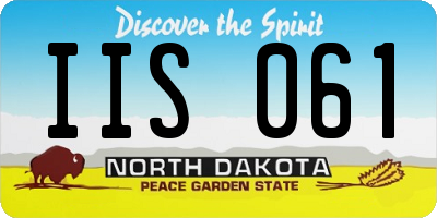 ND license plate IIS061