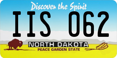 ND license plate IIS062