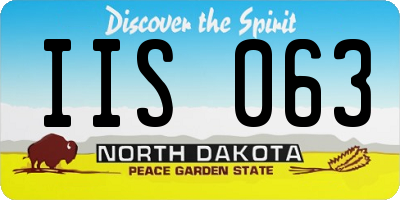 ND license plate IIS063