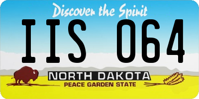 ND license plate IIS064