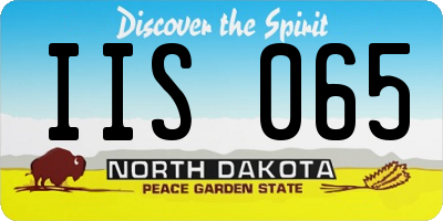 ND license plate IIS065