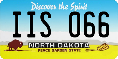 ND license plate IIS066